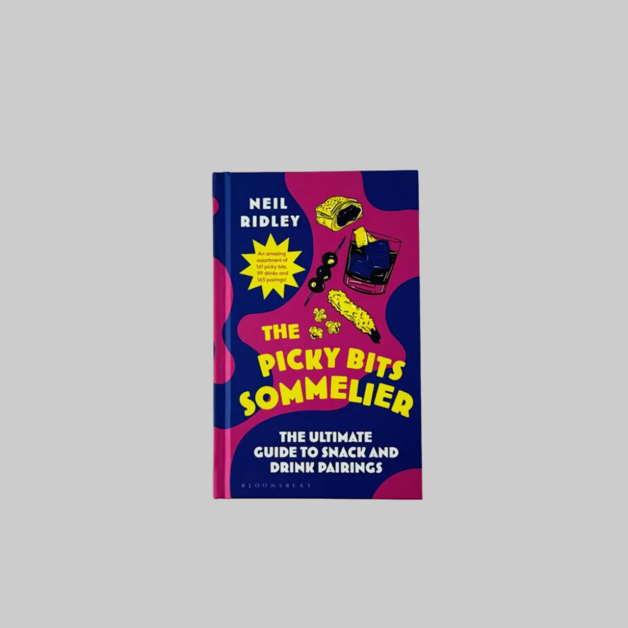Book titled 'The Picky Bits Sommelier' by Neil Ridley on a grey background